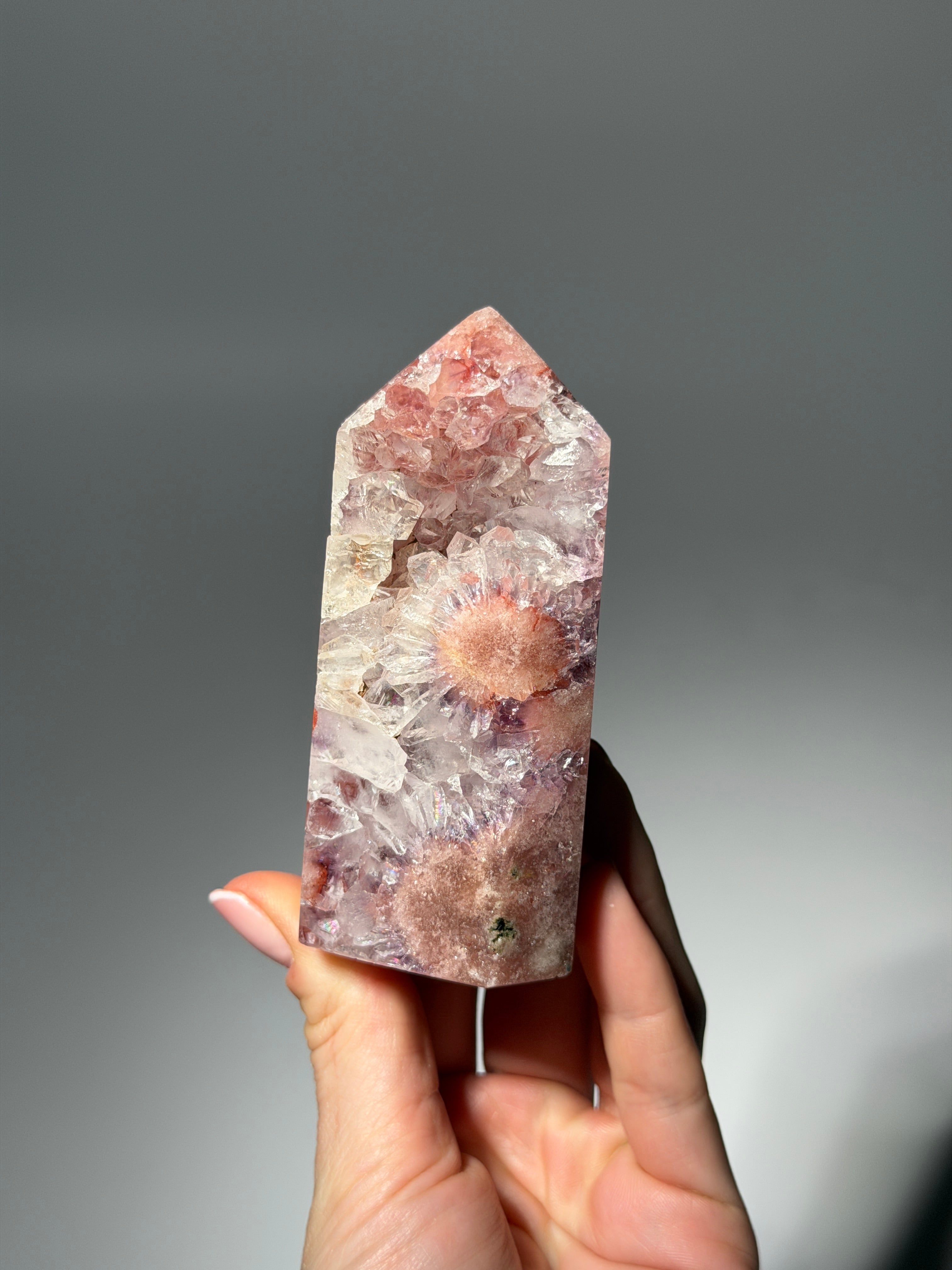 Raspberry Pink Amethyst Obelisk / m