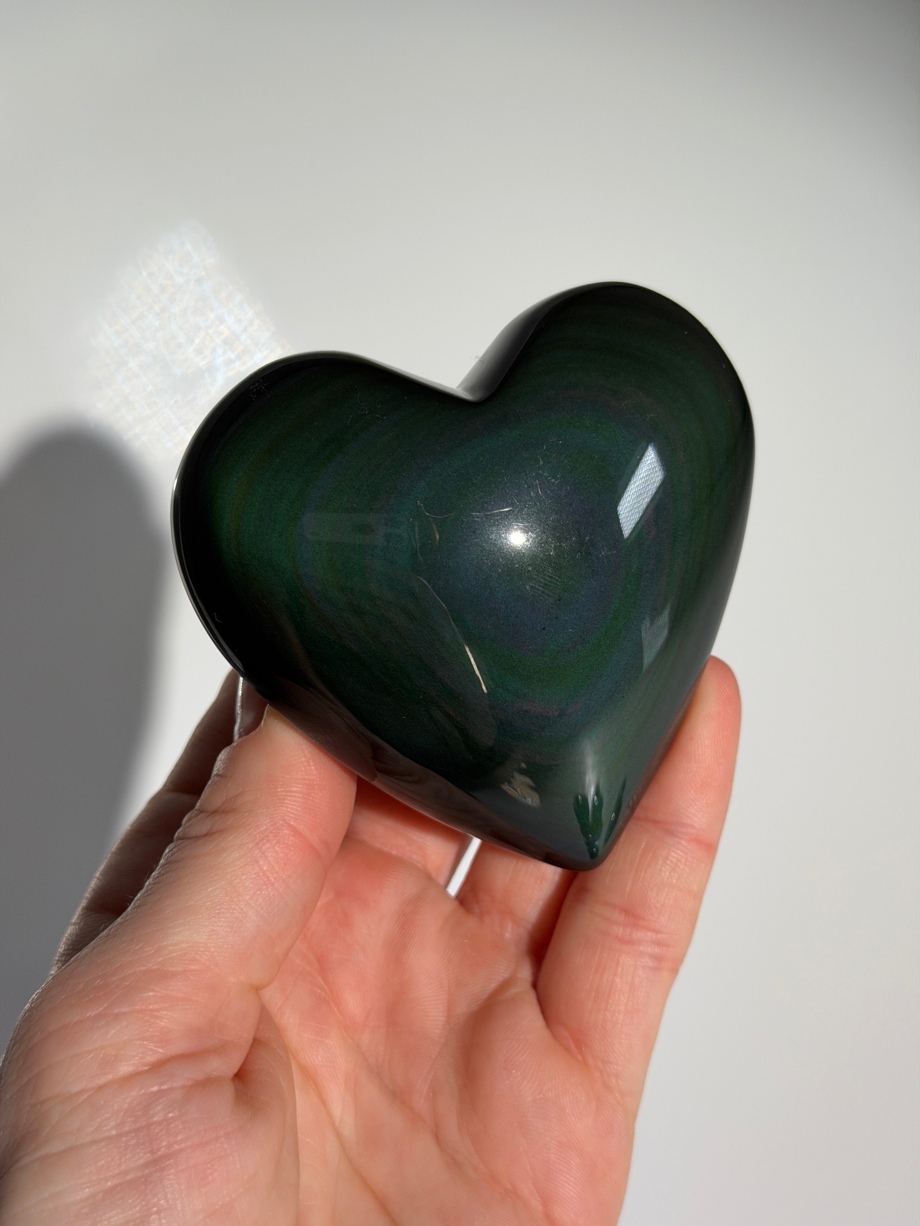 Regenbogen Obsidian Herz