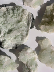 Prehnit mit Quarz Cluster | Rare