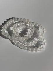 Bergkristall Kugelarmband Matt