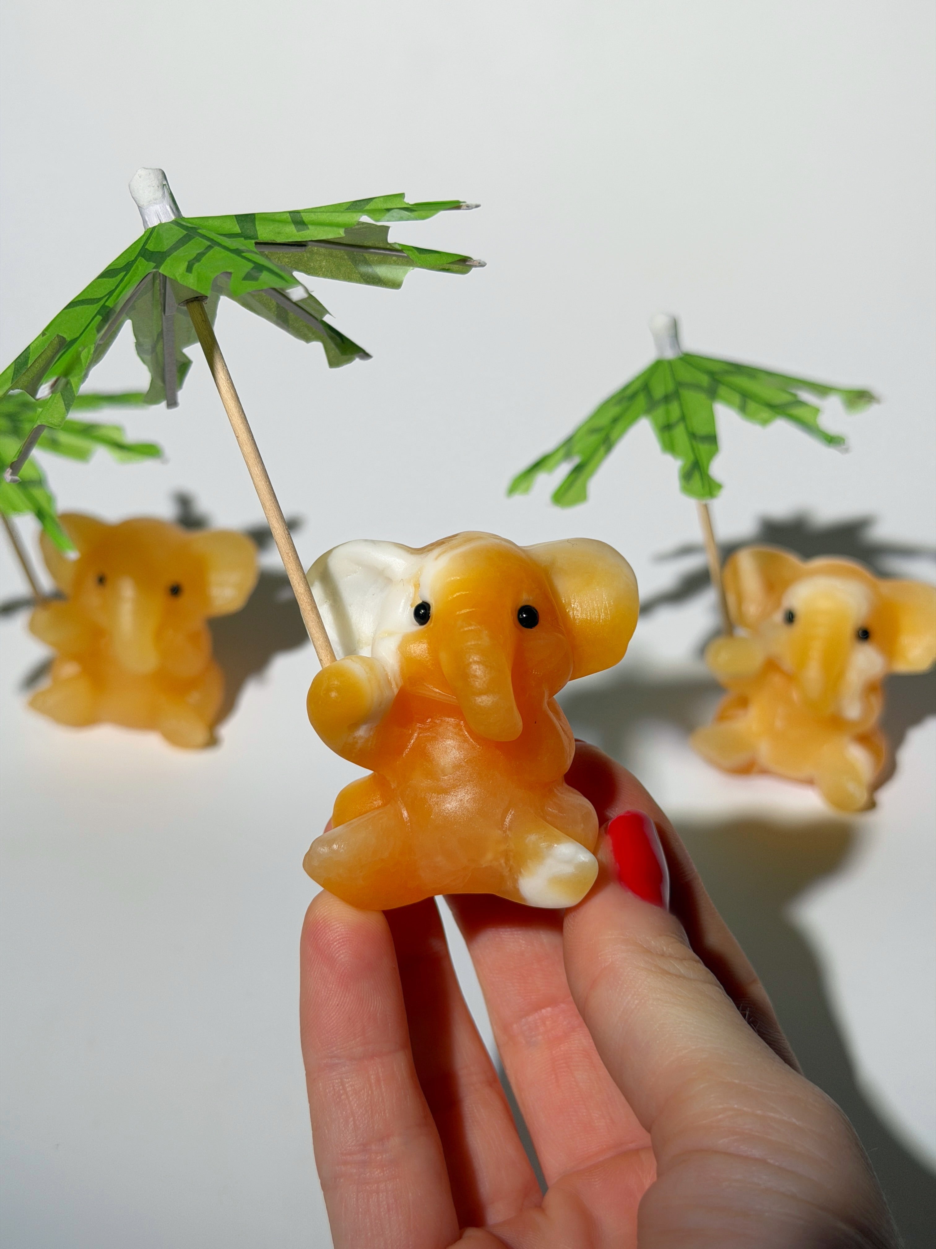 Orangen Calcit Elefant 🍊