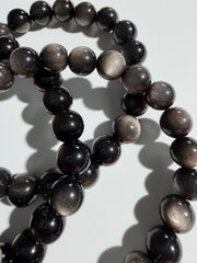 Silber Obsidian Armband