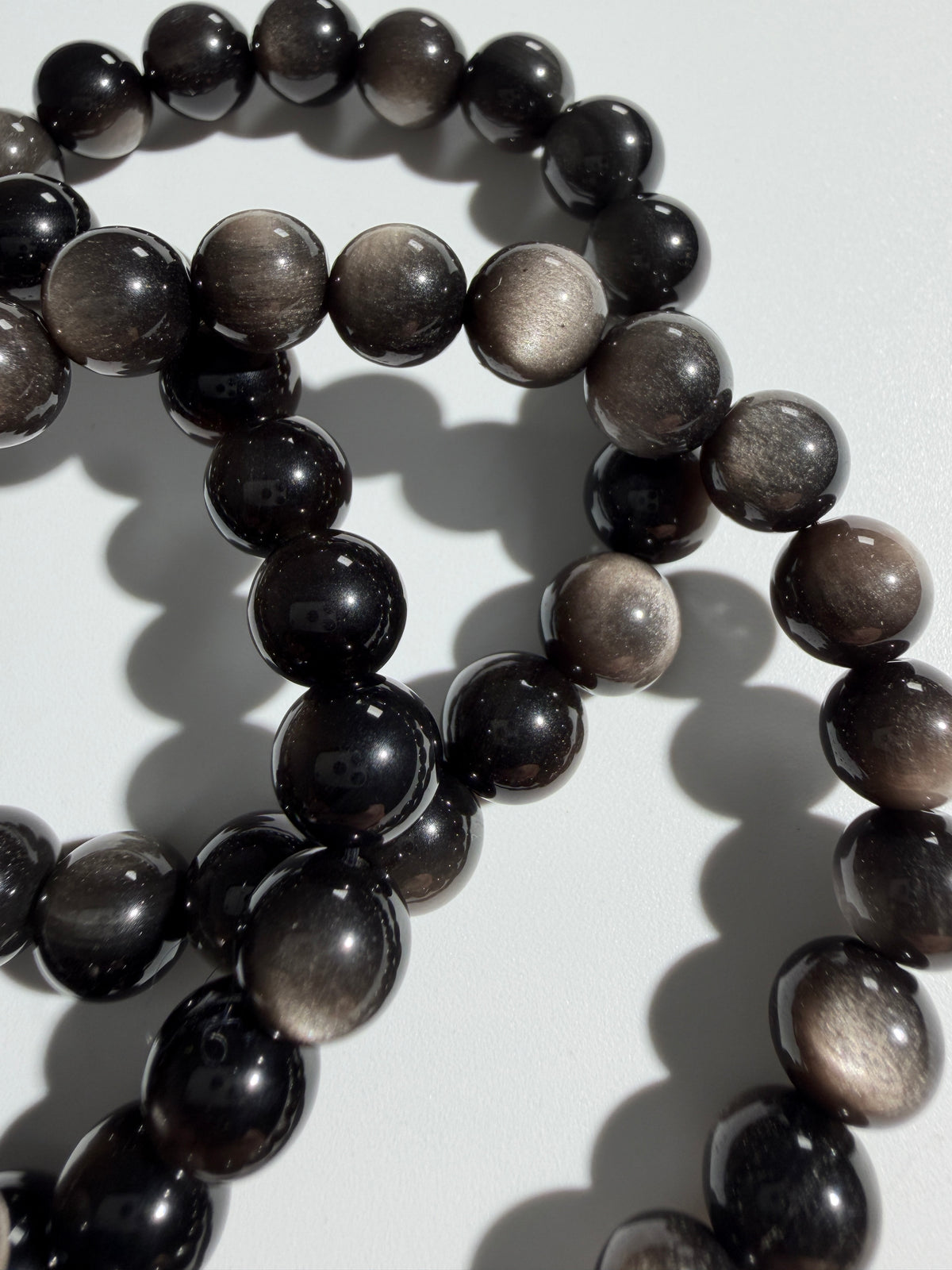 Silber Obsidian Armband
