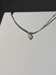 Madagkar Mondstein Anhänger | Heart | 2