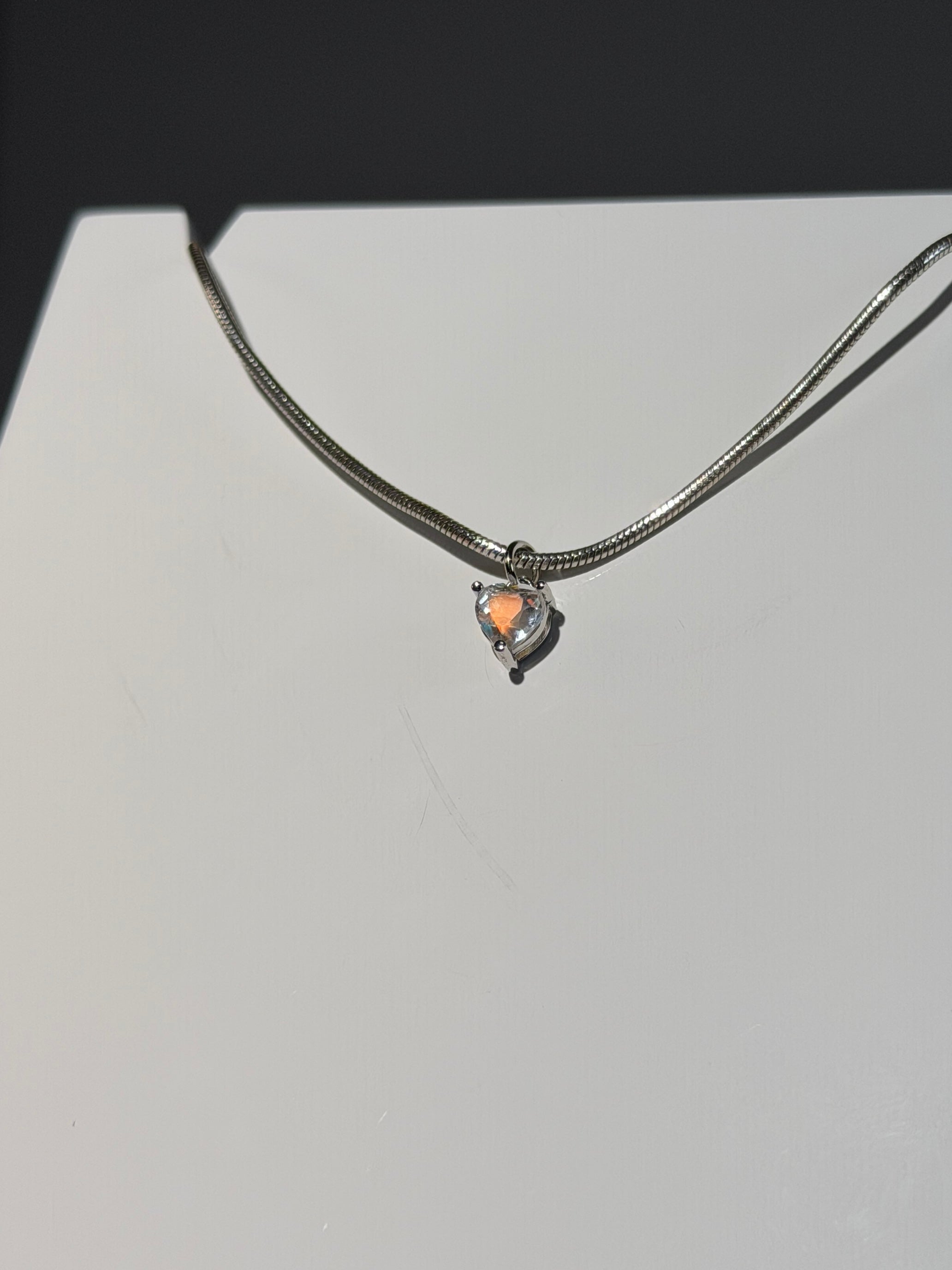 Madagkar Mondstein Anhänger | Heart | 2