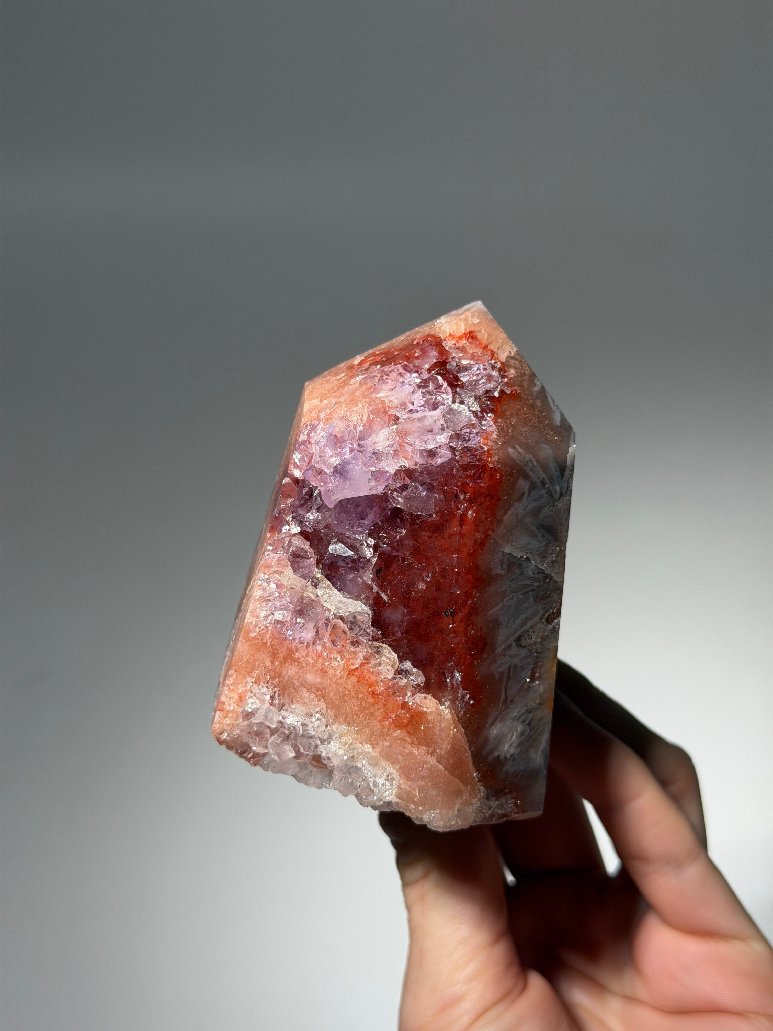 Raspberry Pink Amethyst Obelisk / m