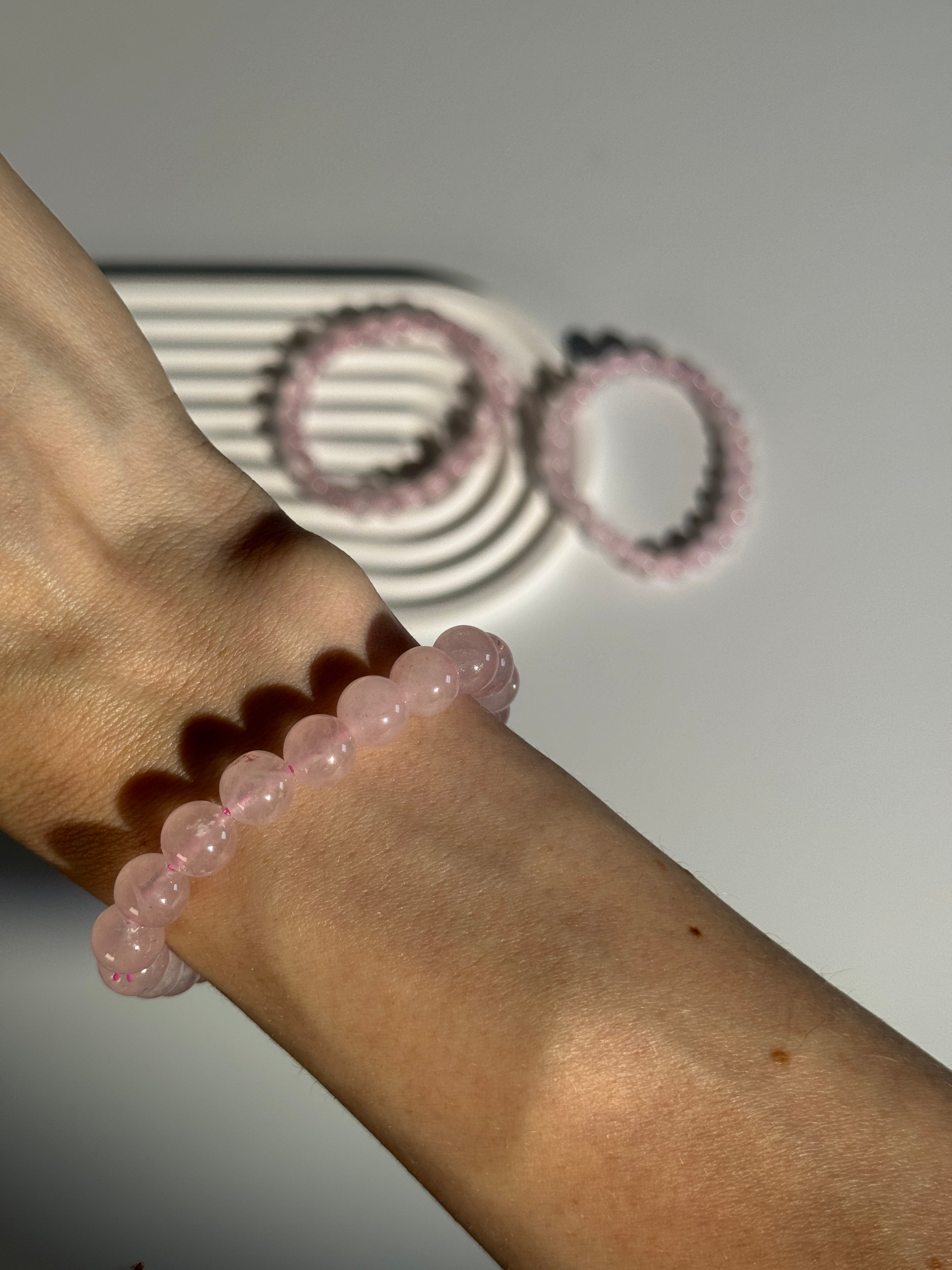 Rosenquarz Kugelarmband