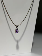 Amethyst Anhänger - Oval | 925 Sterling Silber