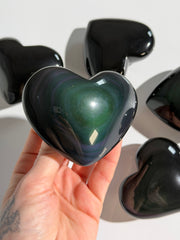 Regenbogen Obsidian Herz