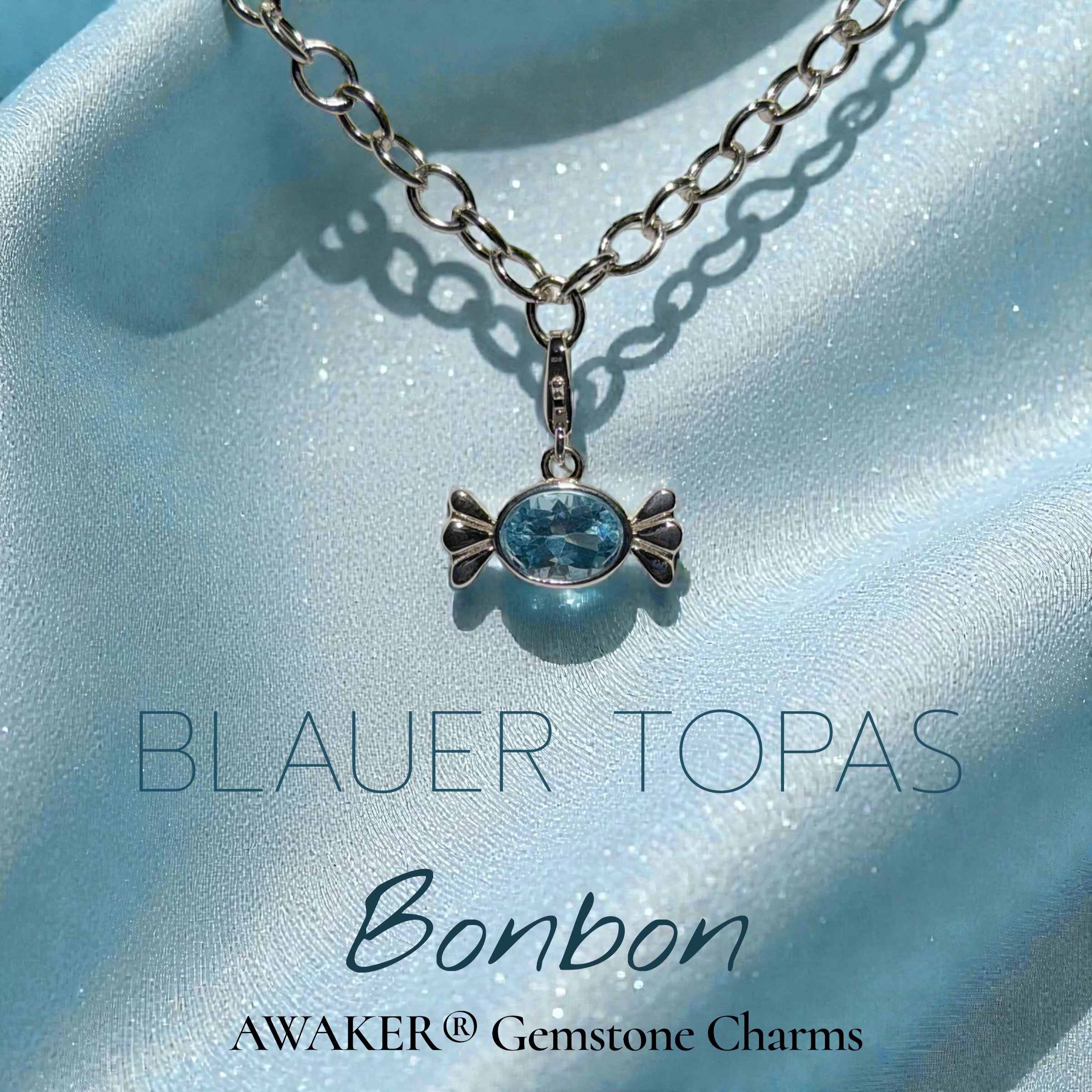 Bonbon Charm - blauer Topas