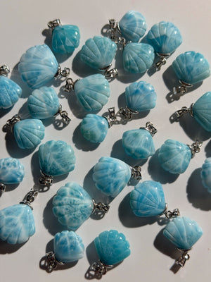 Larimar Muschel Anhänger | High Quality