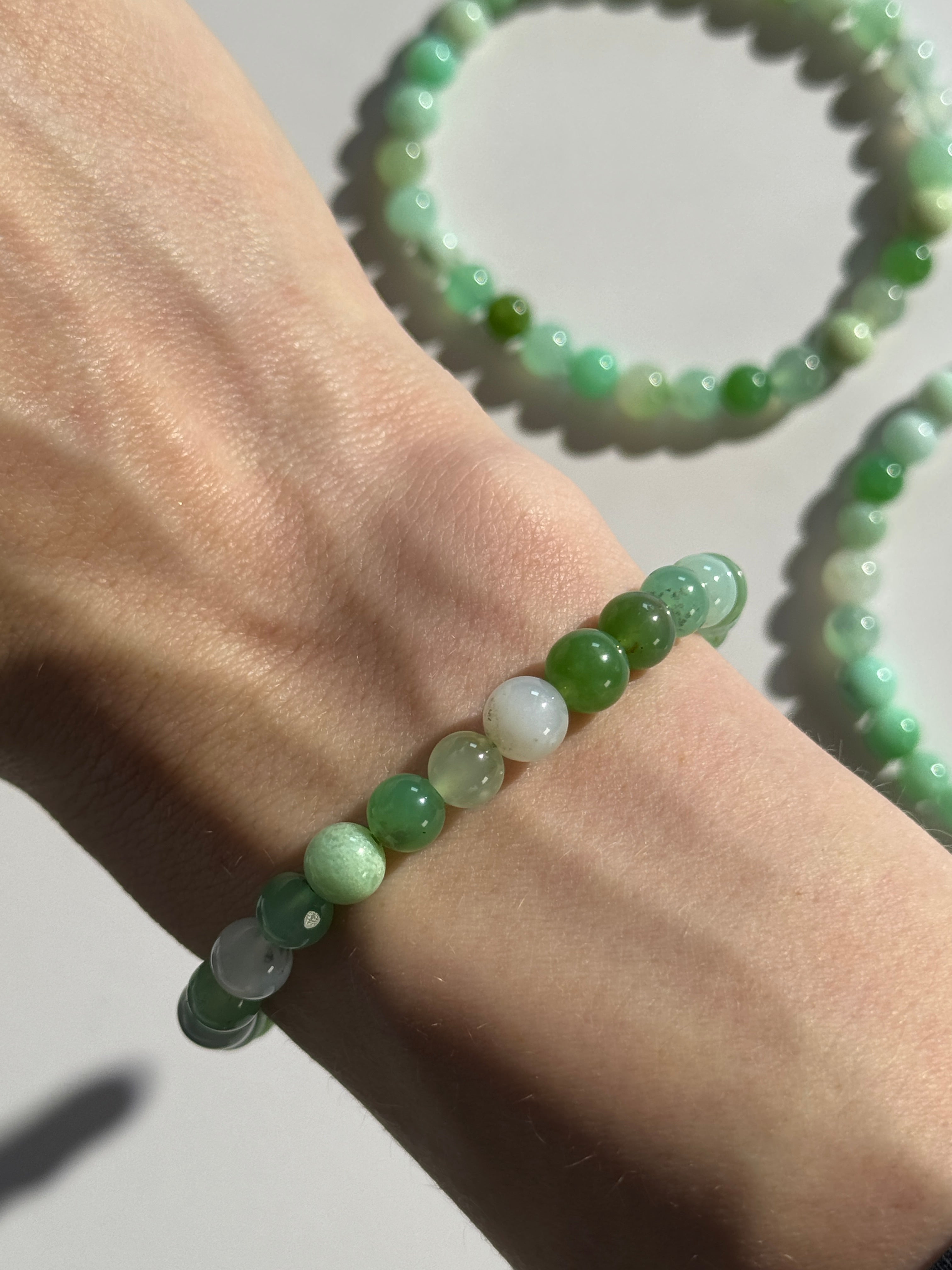 Chrysopras Kugelarmband