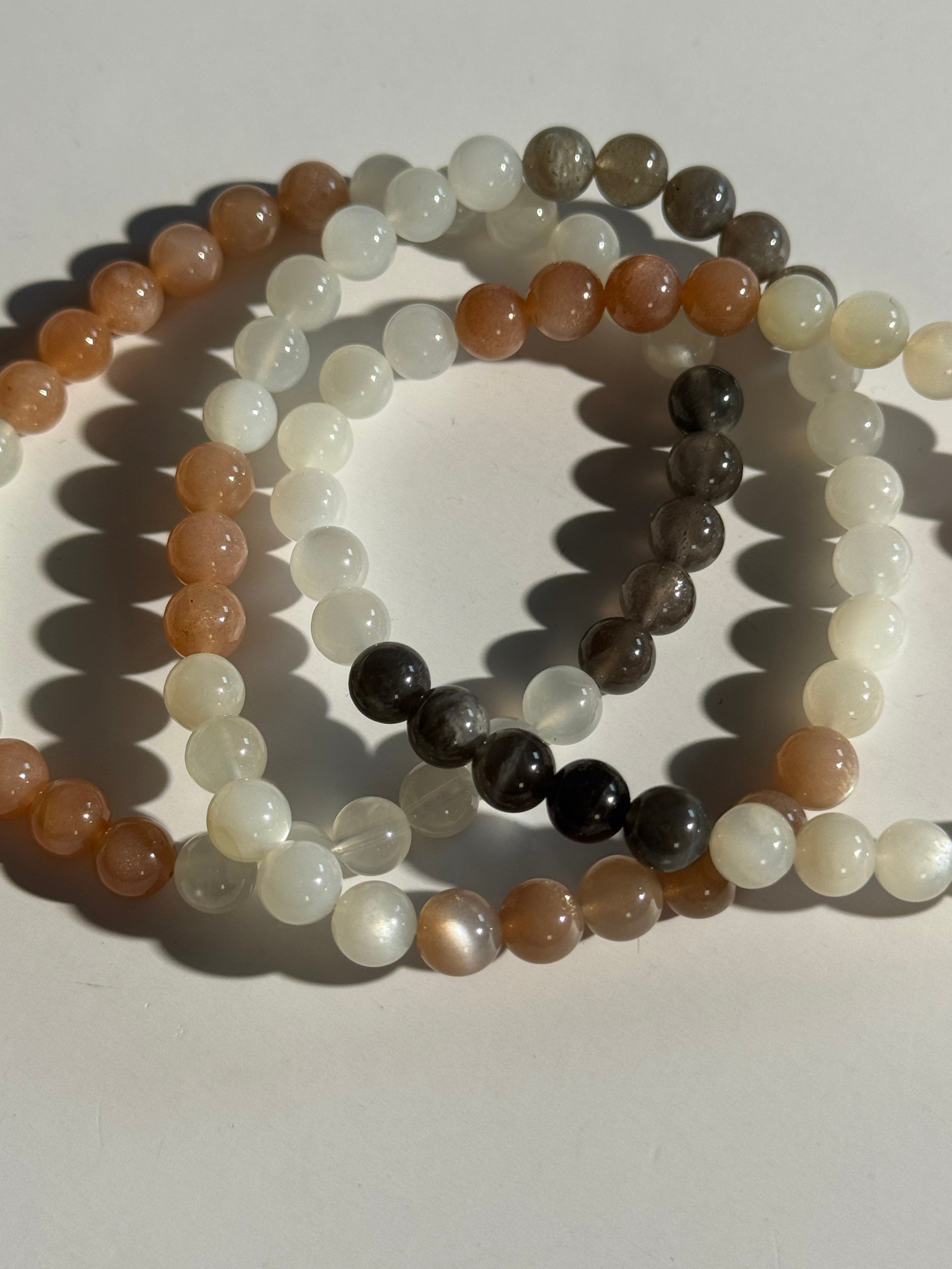 Mondstein Bunt Kugelarmband