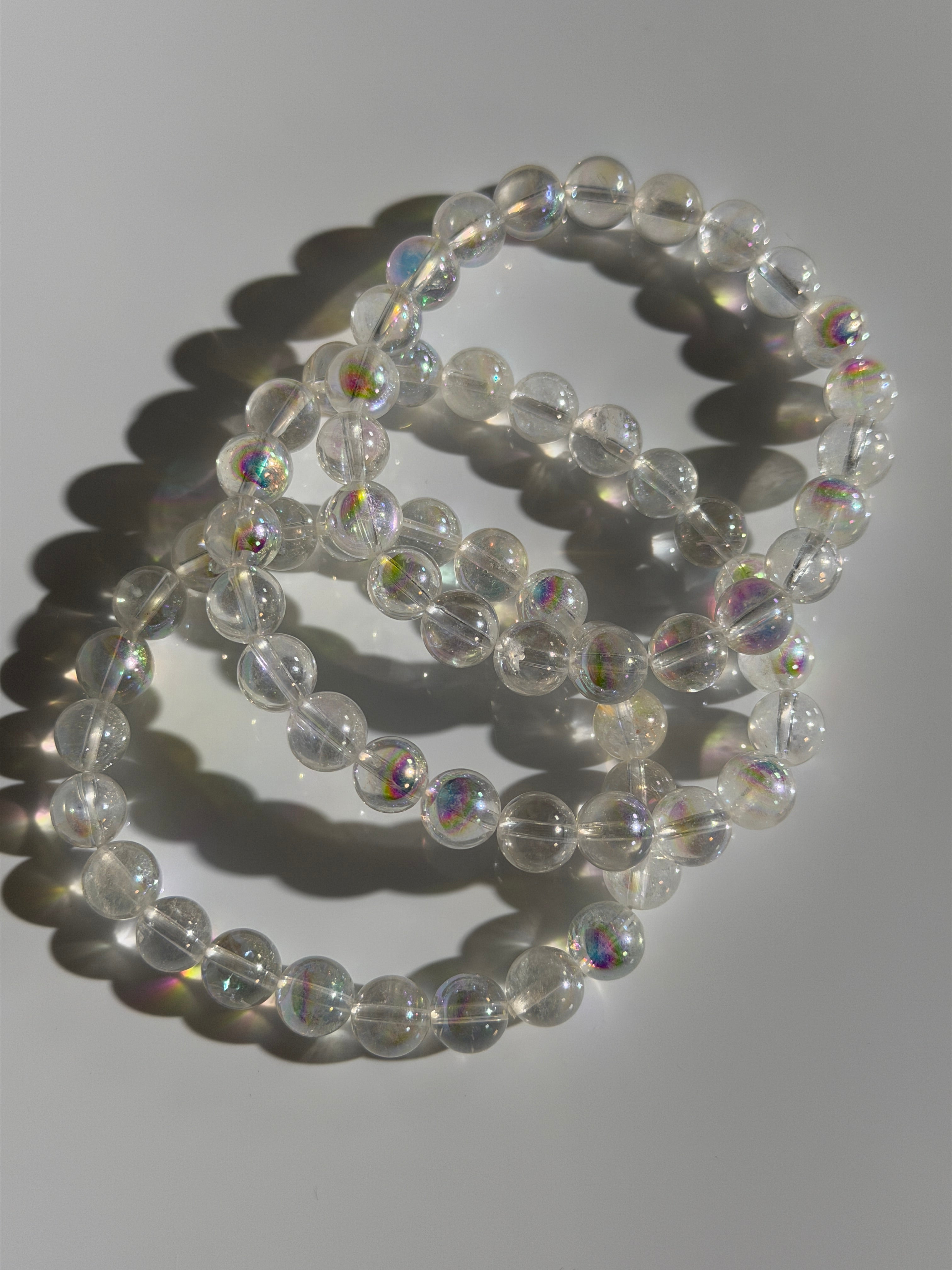 Aura Bergkristall Kugelarmband