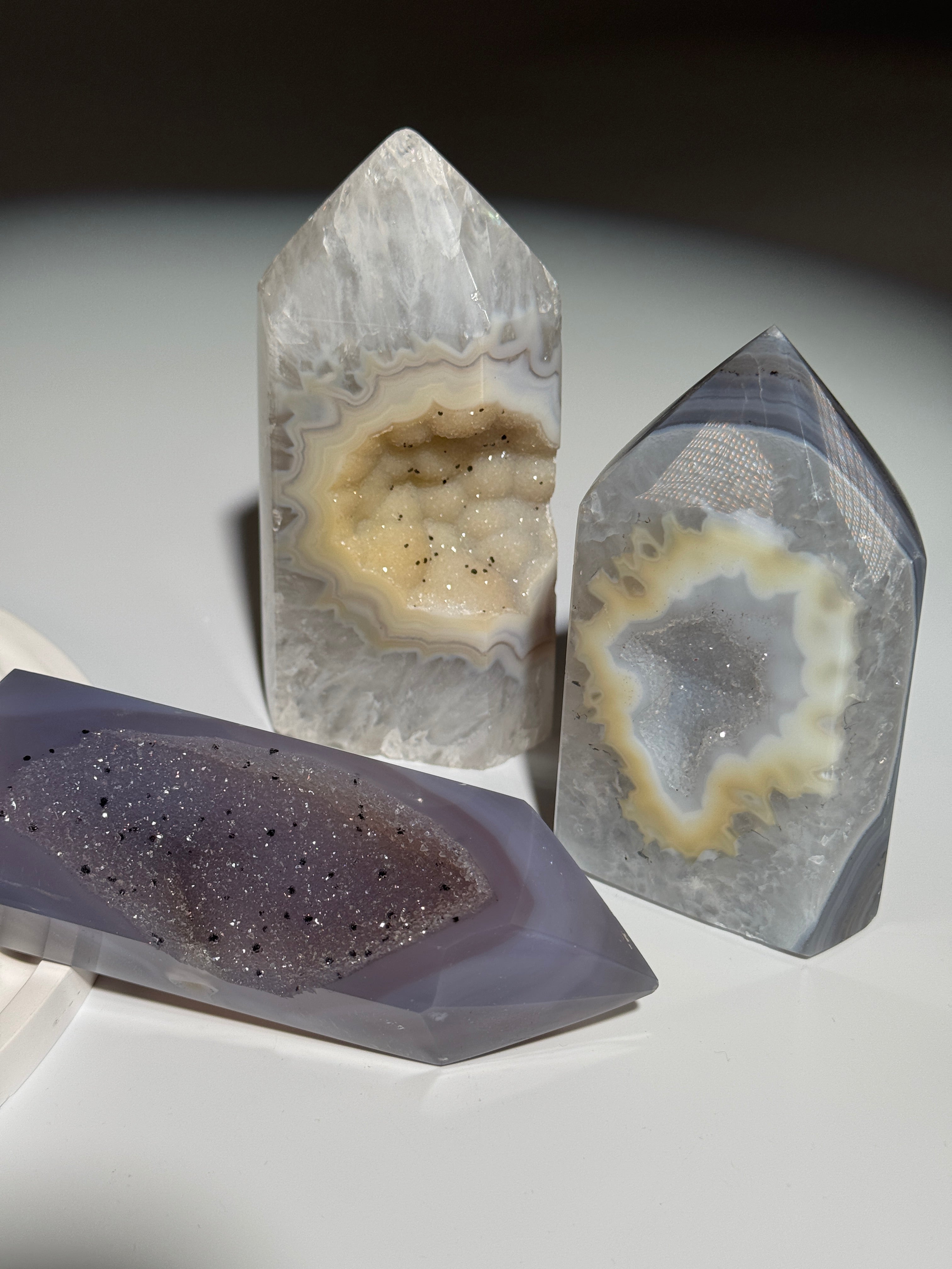 Druzy Achat Turm Large