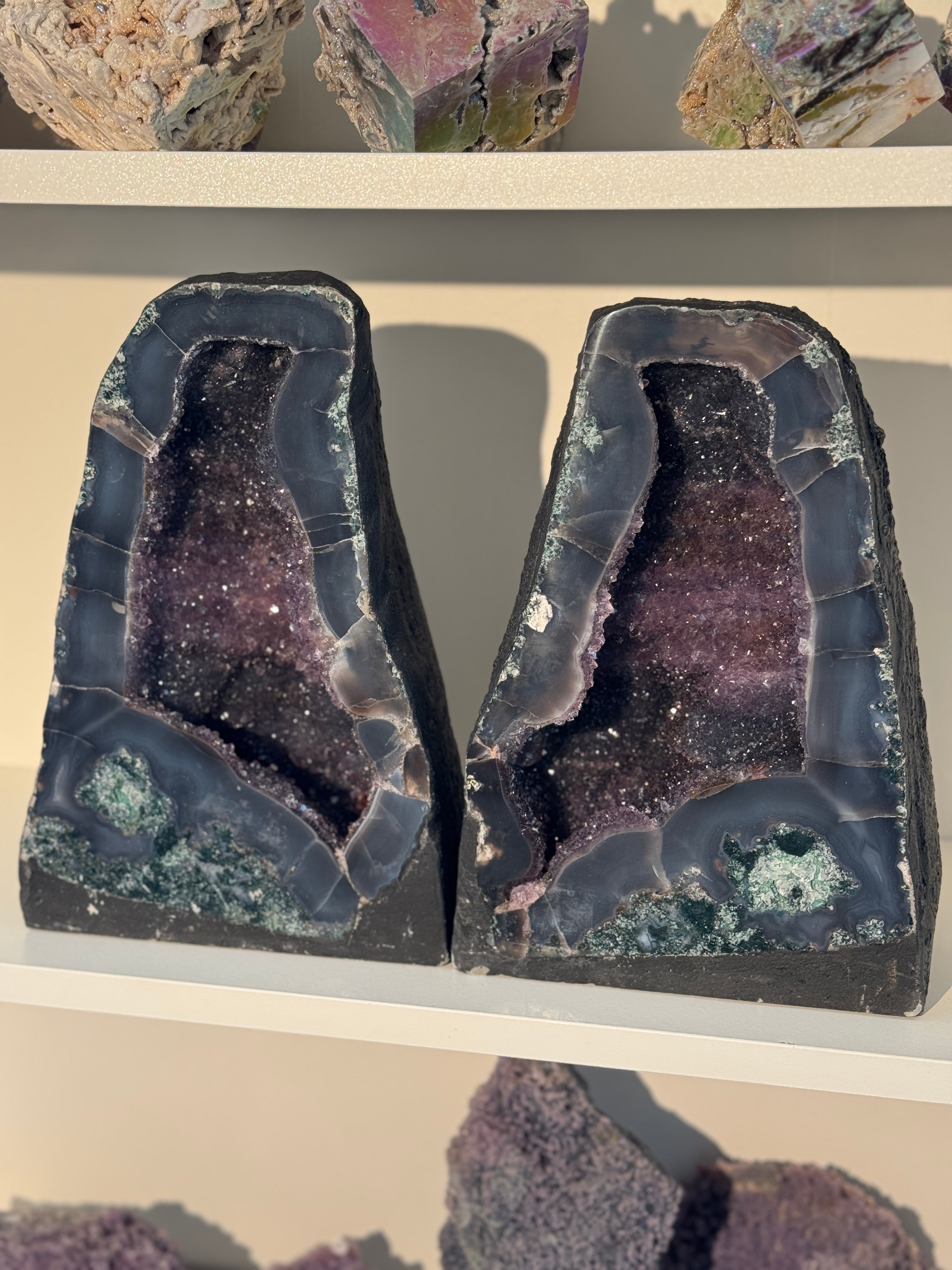 Amethyst Drusenpaar