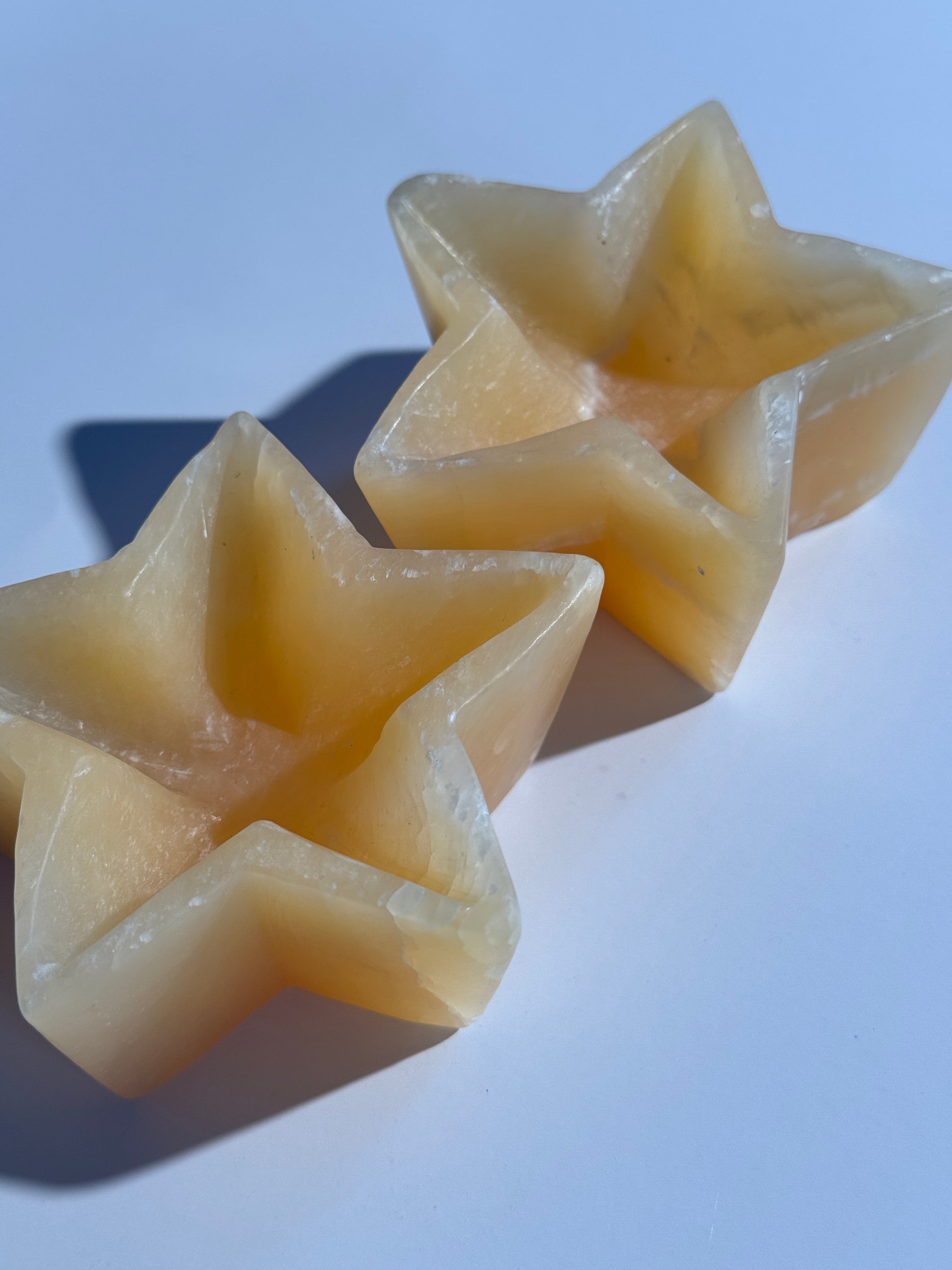 Orangencalcit Schale Star (kräftig)