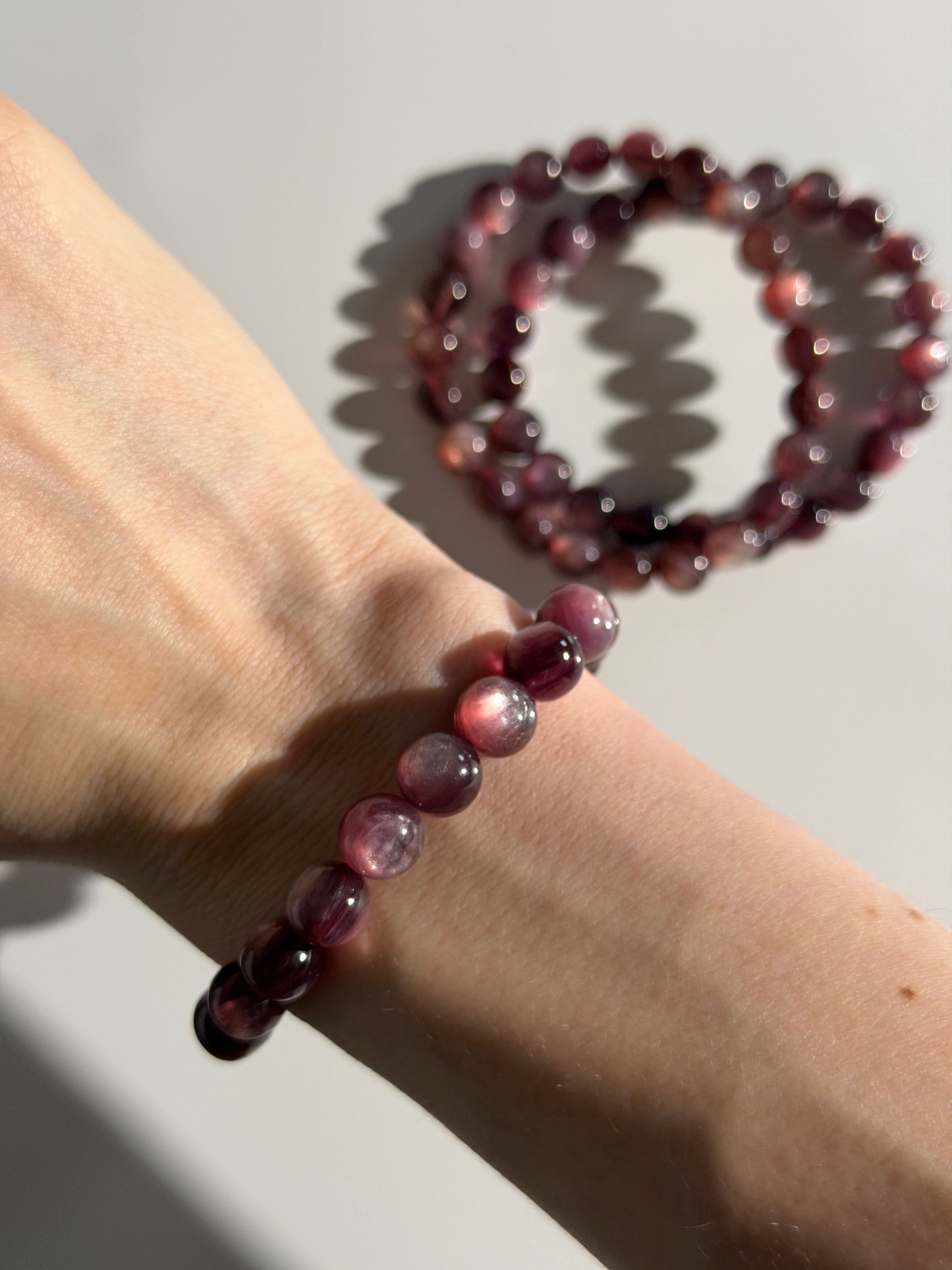 Lila Mica Kugelarmband