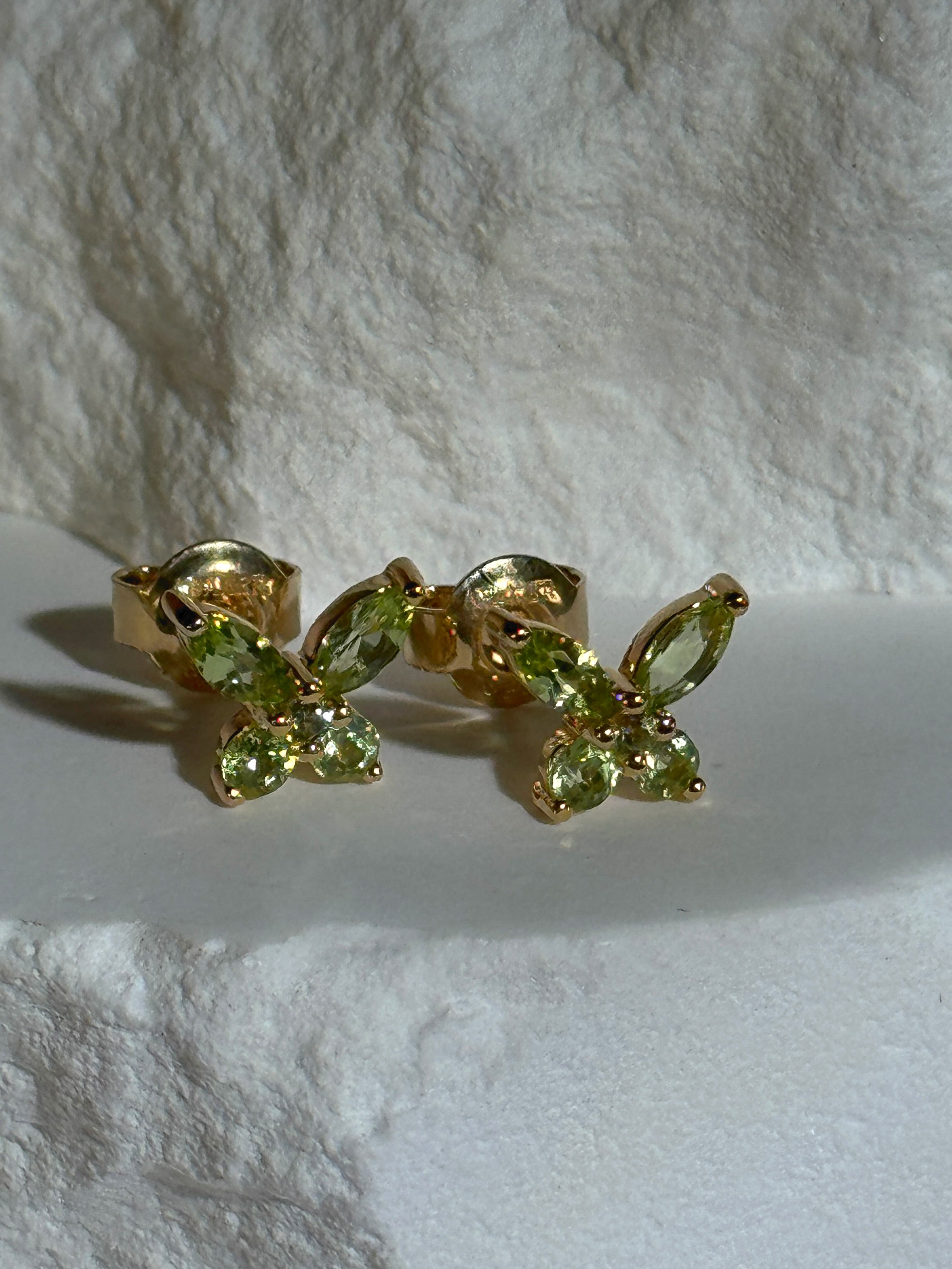 Peridot Ohrstecker „Butterfly“
