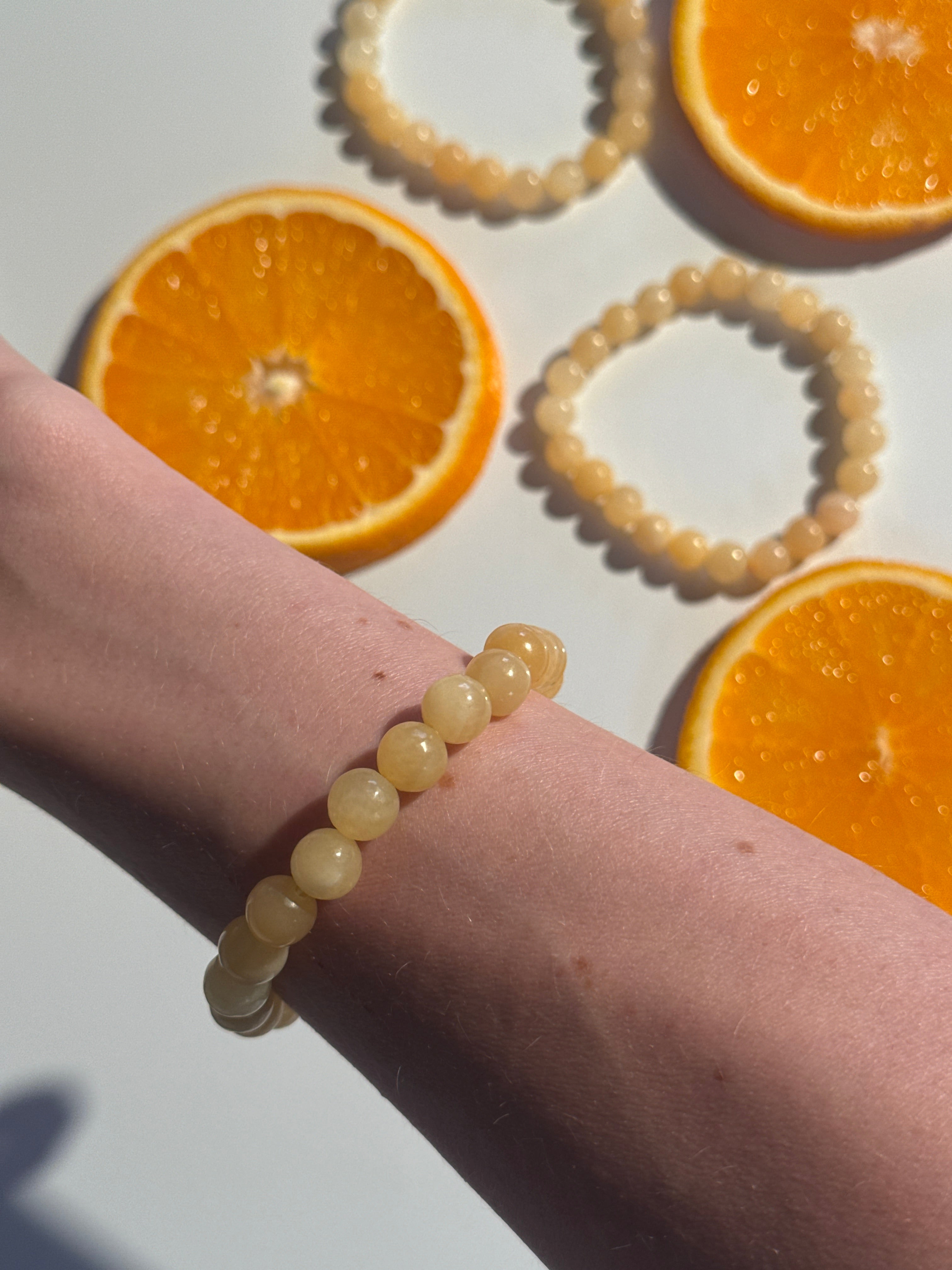 Orangencalcit Armband