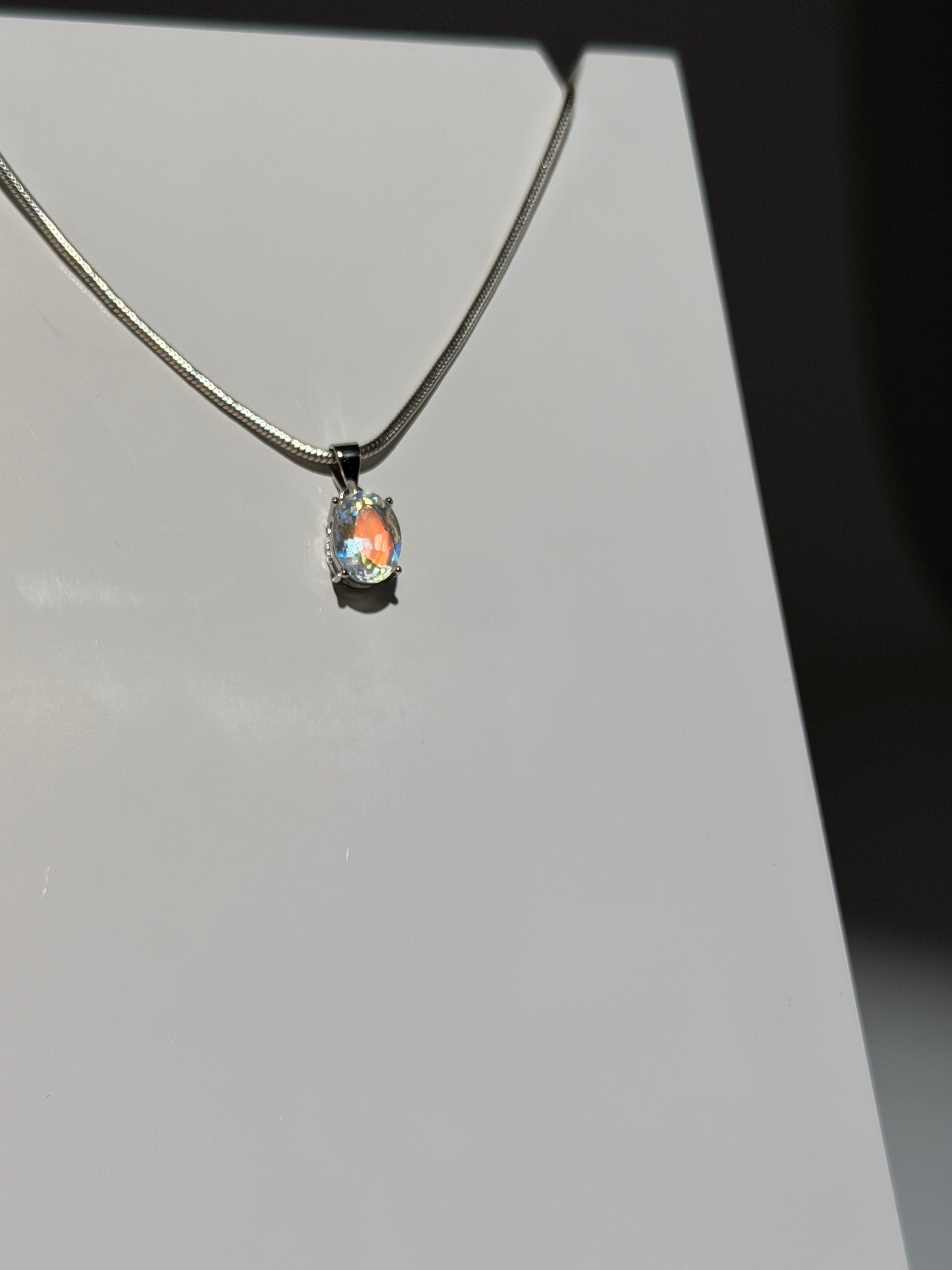 Madagaskar Mondstein Anhänger | Oval | 5