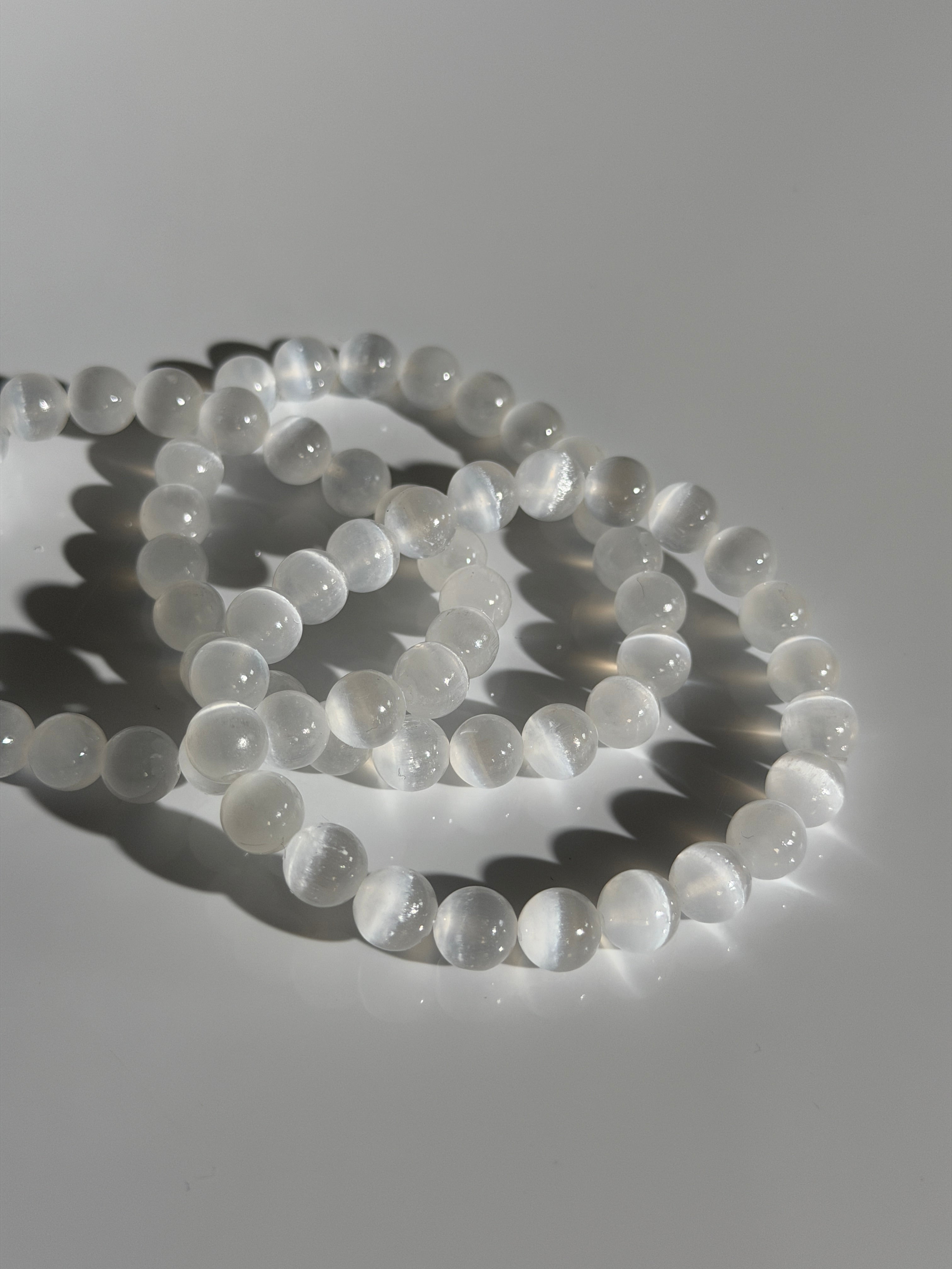 Selenit Kugelarmband