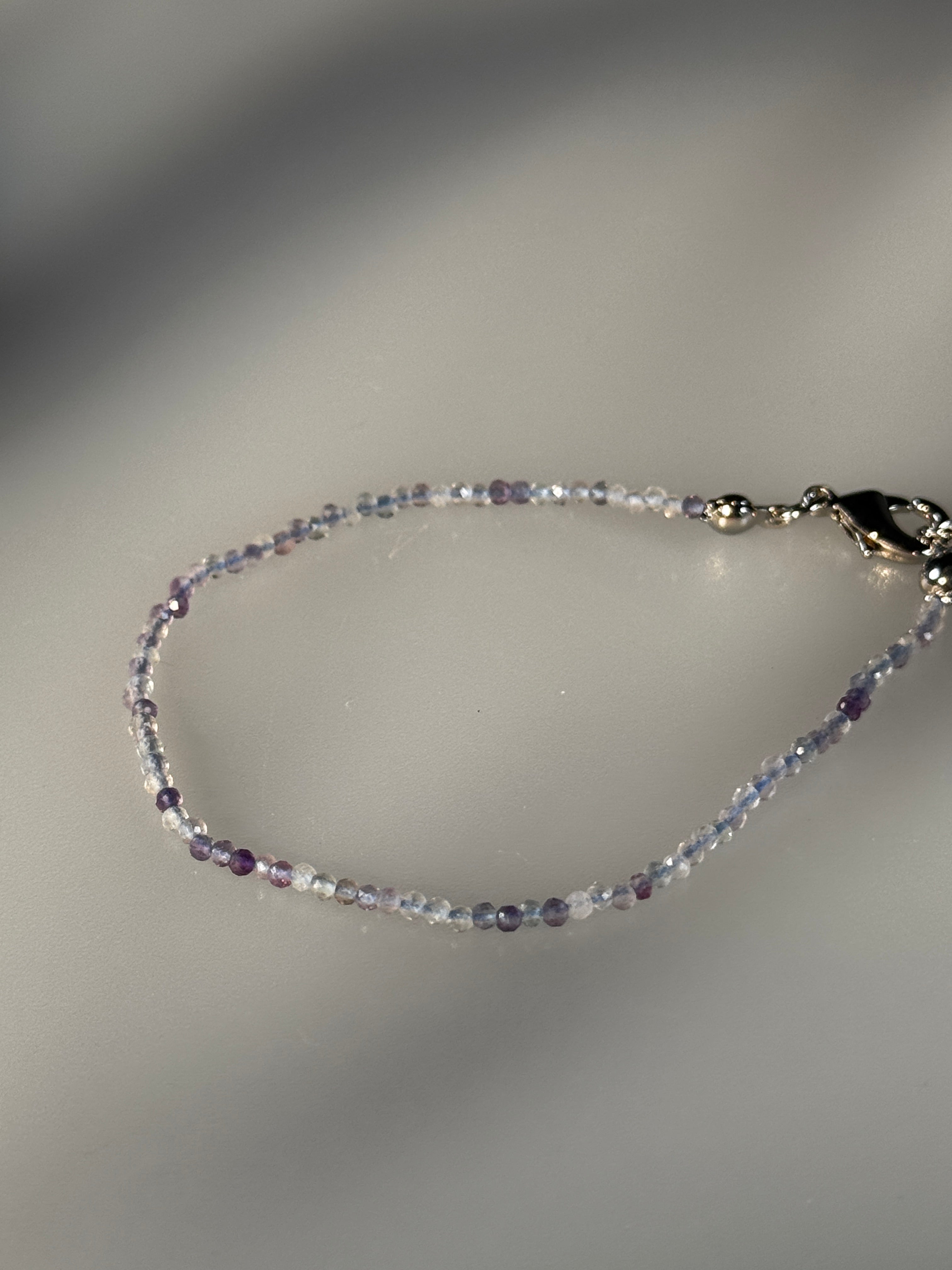 Fluorit Blau Armband mit Verlängerung